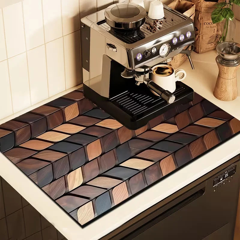 Vintage Coffee Equipment - VIKAMA 3D Vintage Wood Grain Dish