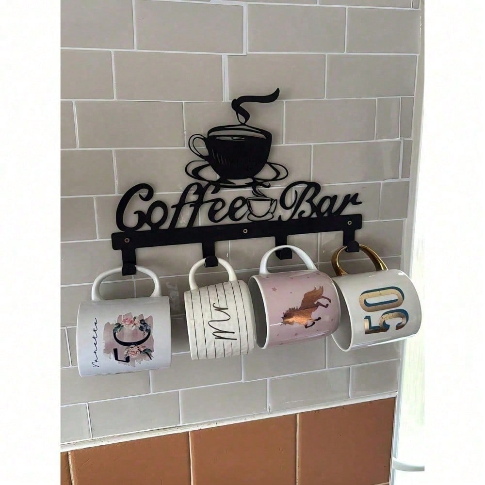 Rustic Farmhouse Metal Mug Rac - Coffee Equipment Rack avis et prix