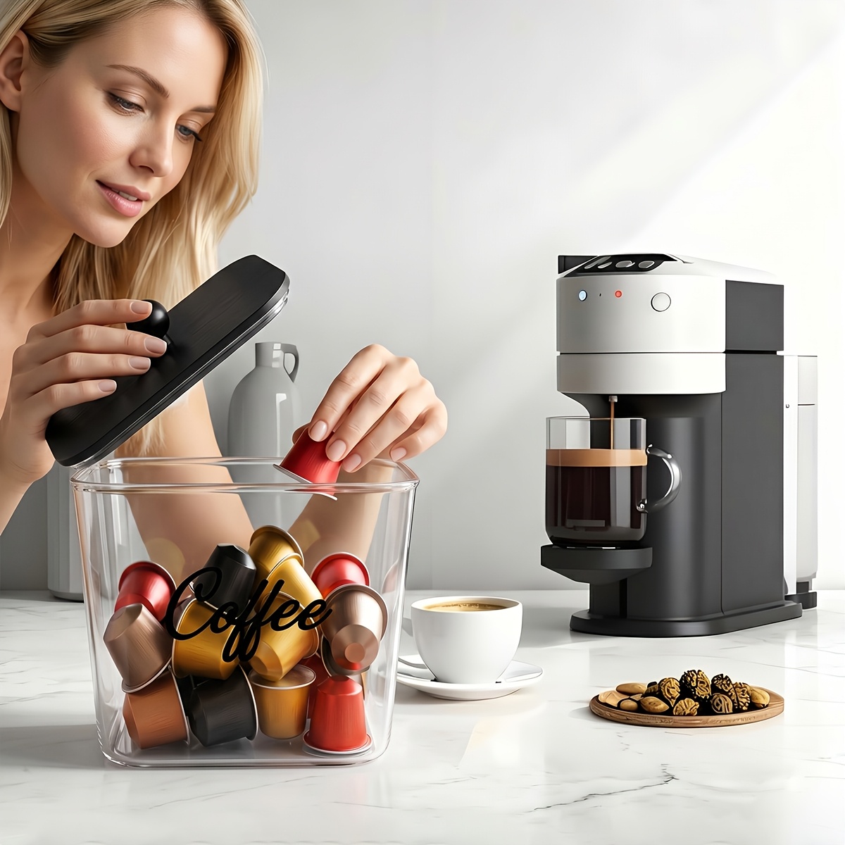 Coffee Pod Holder with Lids Pl - Coffee Equipment Rack avis et prix
