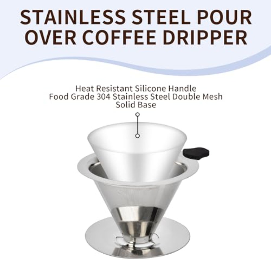 Stainless Steel Pour Over Coff - Coffee Equipment Pour Over avis et prix