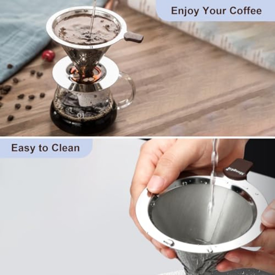Stainless Steel Pour Over Coff - Coffee Equipment Pour Over avis et prix