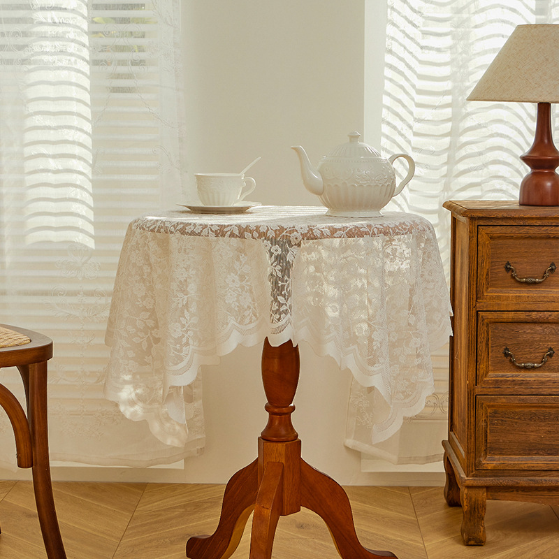 White lace tablecloth, vintage - Vintage Coffee Equipment avis et prix