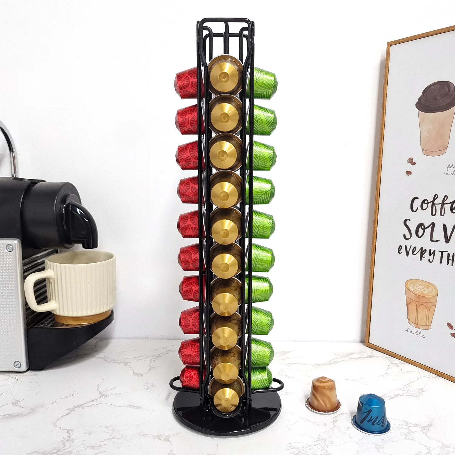 1PC 40 Pod Coffee Capsules Nes - Coffee Equipment Rack avis et prix