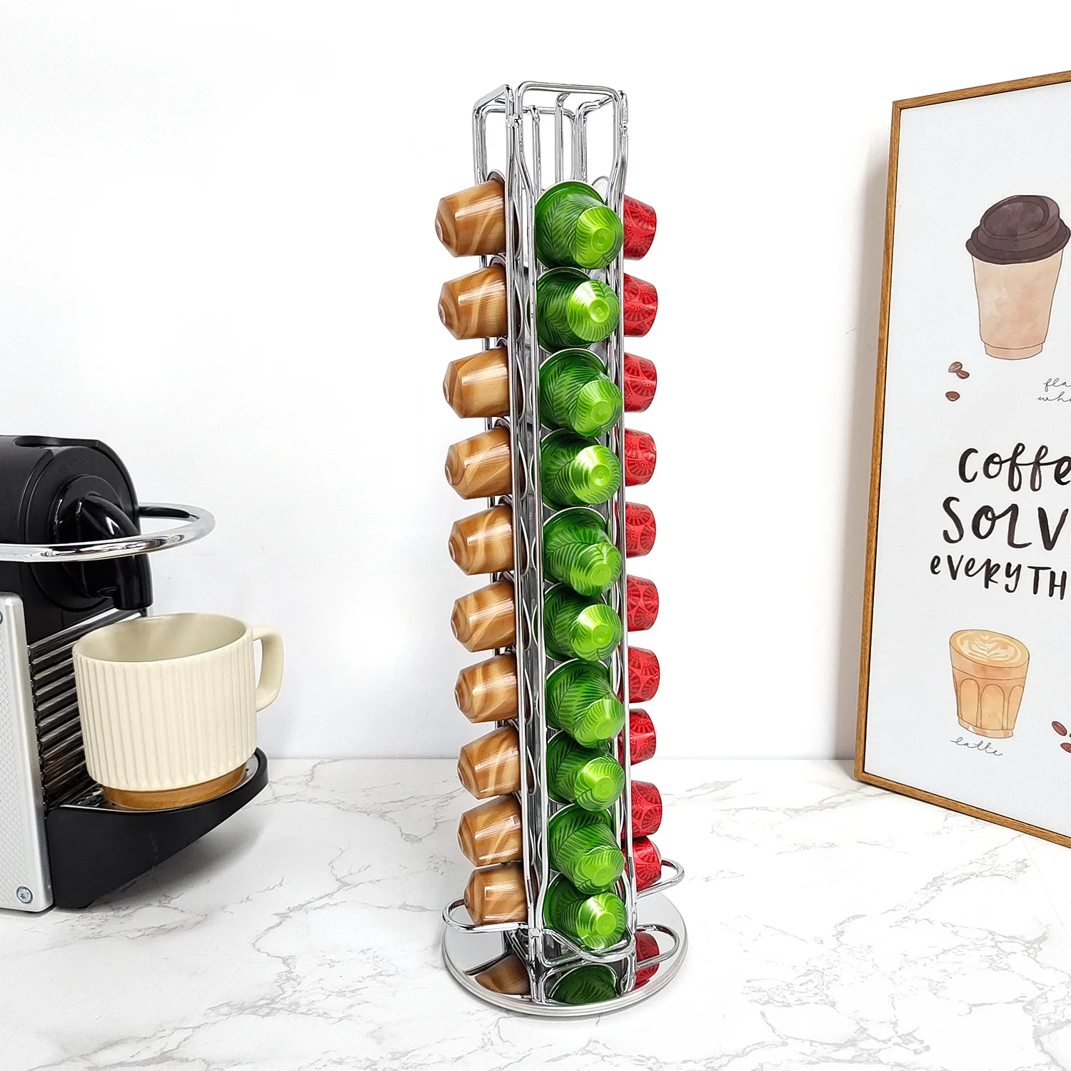 1PC 40 Pod Coffee Capsules Nes - Coffee Equipment Rack avis et prix