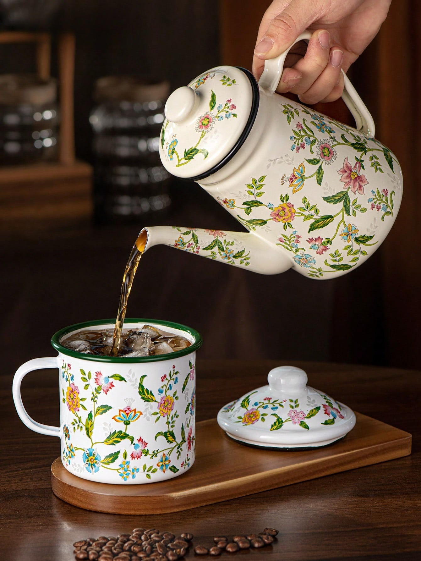 Vintage Floral Coffee Pot 1.1L - Vintage Coffee Equipment avis et prix